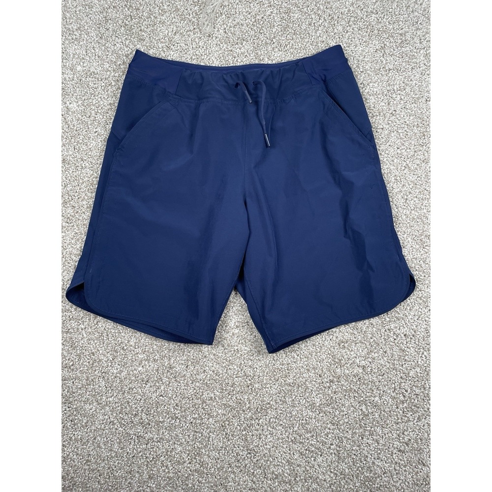 Lands' End Swim Board Shorts Womens Size 8 Navy Blue 9" Inseam Pockets